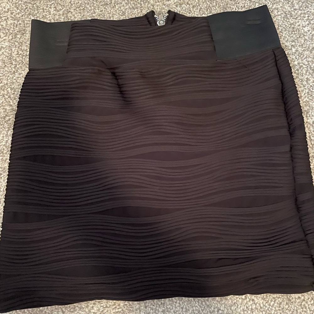 Black mini skirt